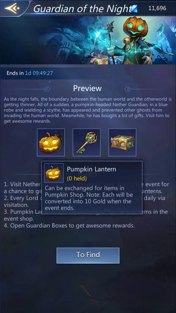 Guardian of the Night Event ᐉ Puzzles and Conquest